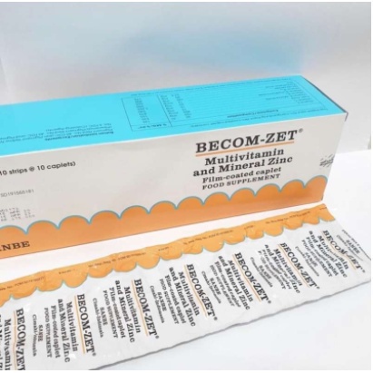 BECOM ZET Multivitamin Strip Vitamin C dan Zink Favorit 10 Tablet