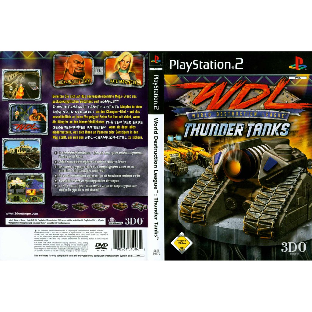 Kaset PS2 WDL Thunder Tanks