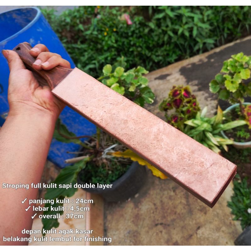 Stroping pengasah dari kulit sapi