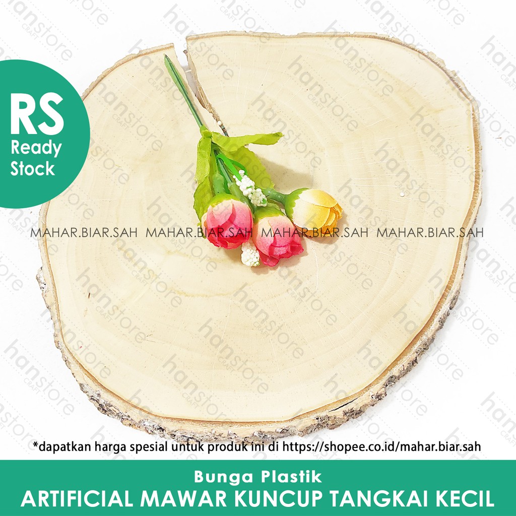 1 Pcs Bunga Artificial Mawar Kuncup Tangkai Kecil / bunga dekorasi mahar / bunga plastik / SHABBY-Orange