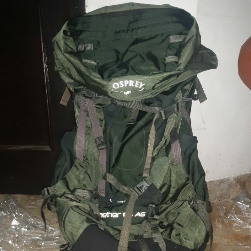 Carrier Osprey Aether 60 AG Original/ Tas Gunung + Rain Cover Osprey Original