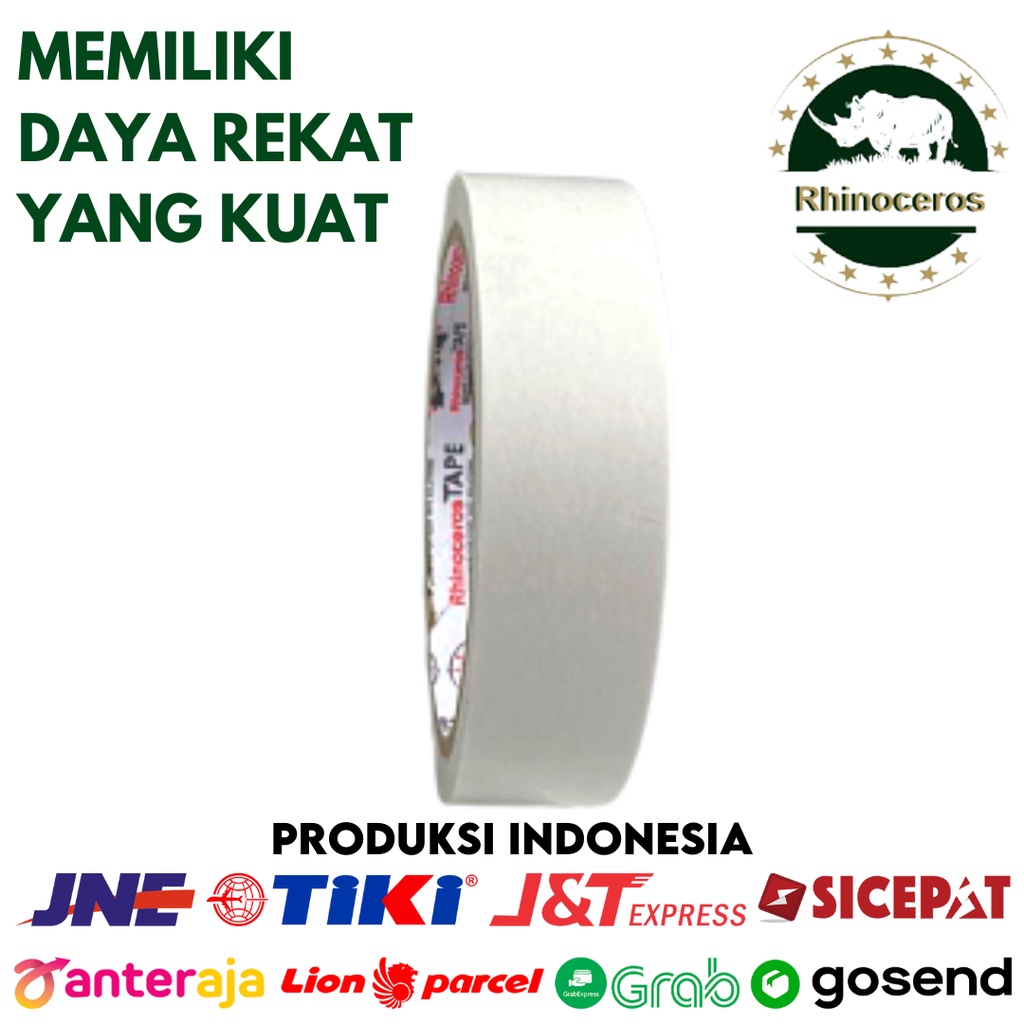 Double Tape Putih RHINOCEROS Tape 24mm x 10m