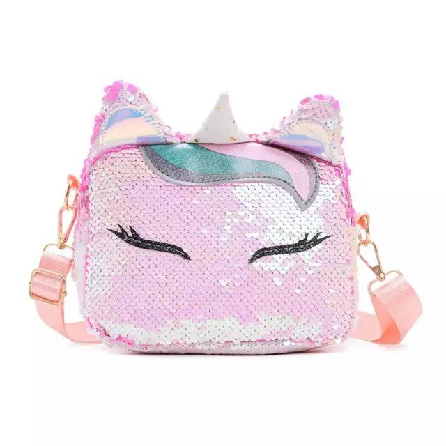 MOMBABY1 Owl Uni - Tas Slempang Anak Motif Sequin Unicorn Owl / Tas Sequin Anak