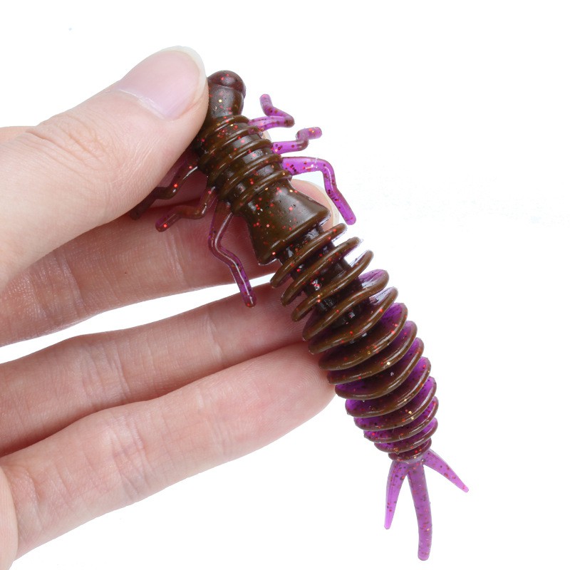 10pcs Softworm Umpan Pancing Swimbait 7.5cm 3.2g Fishing Lure Ikan Bass Wobbler Kail Memancing Crankbait Jigging Tackle