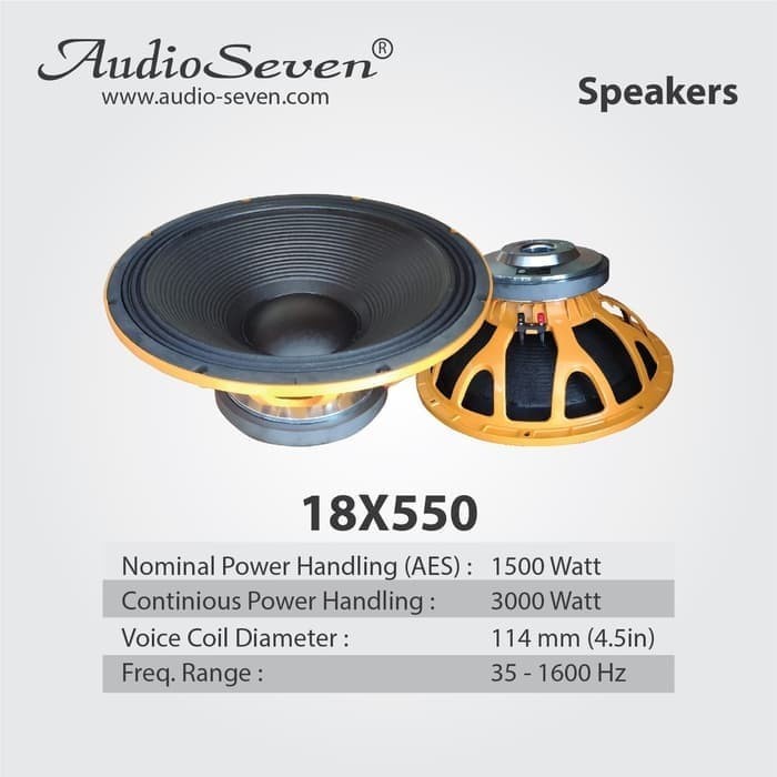 Komponen Componen Speaker Audio Seven 18X550 Original