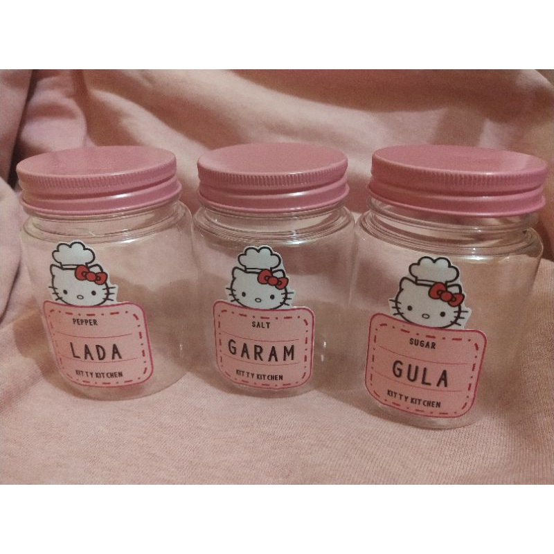 Toples bumbu dapur hello kitty free stiker anti air