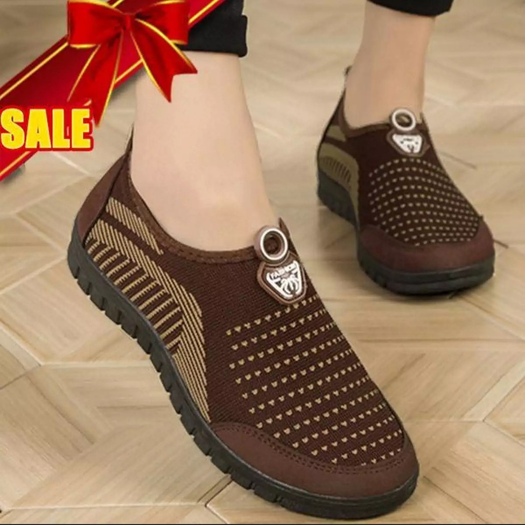 dedinbrado - sepatu wanita slip on fashion joging