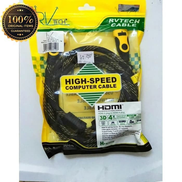 KABEL HDMI RVTECH MALE - MALE COBRA EDITION 1.5 METER