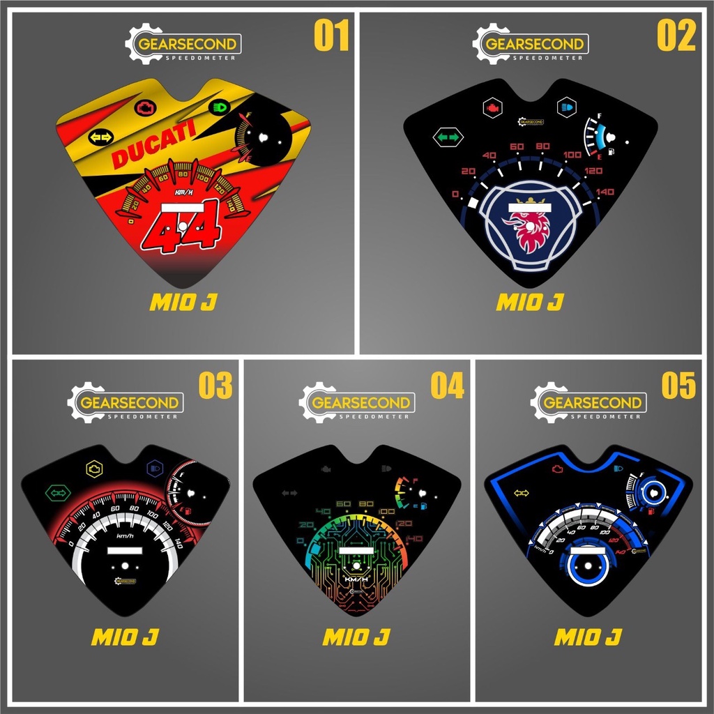 PANEL SPEEDOMETER CUSTOM MIO J / MIO GT - GEARSECOND JAKARTA