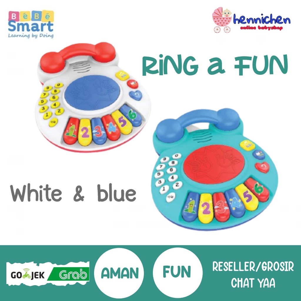 READY GOJEK GRAB Bebe Smart Ring A Fun Mainan Telepon Gendang Pukul Telpon Bayi Anak BBS316 BBS317