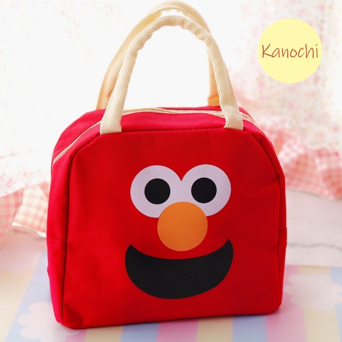 Tas Bekal Makan Cooler Lunch Bag Sekolah Travel Motif karton