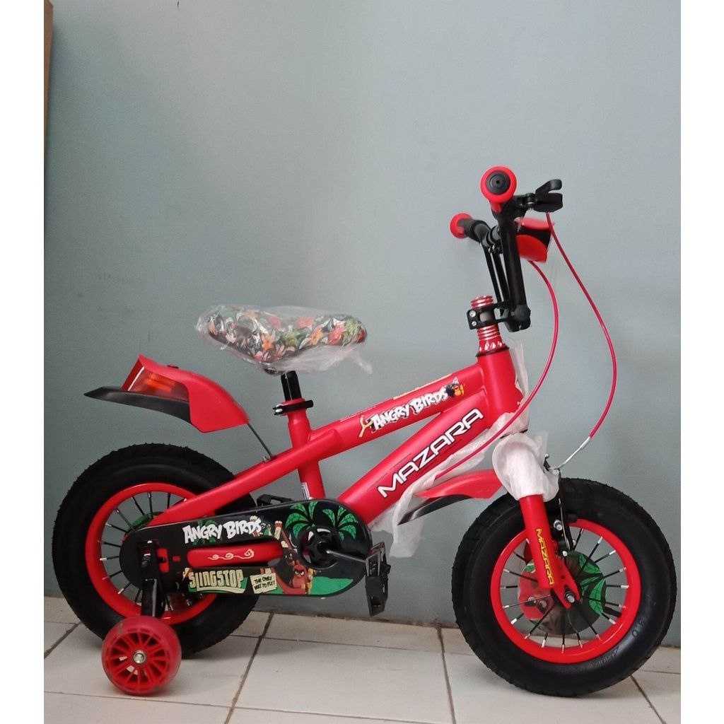Sepeda BMX Mazara MZ2266-7 Ban Besar 12 Inci x 3.0 Inci 3-5 Tahun Hi-Ten Steel Triple Light Mazara K