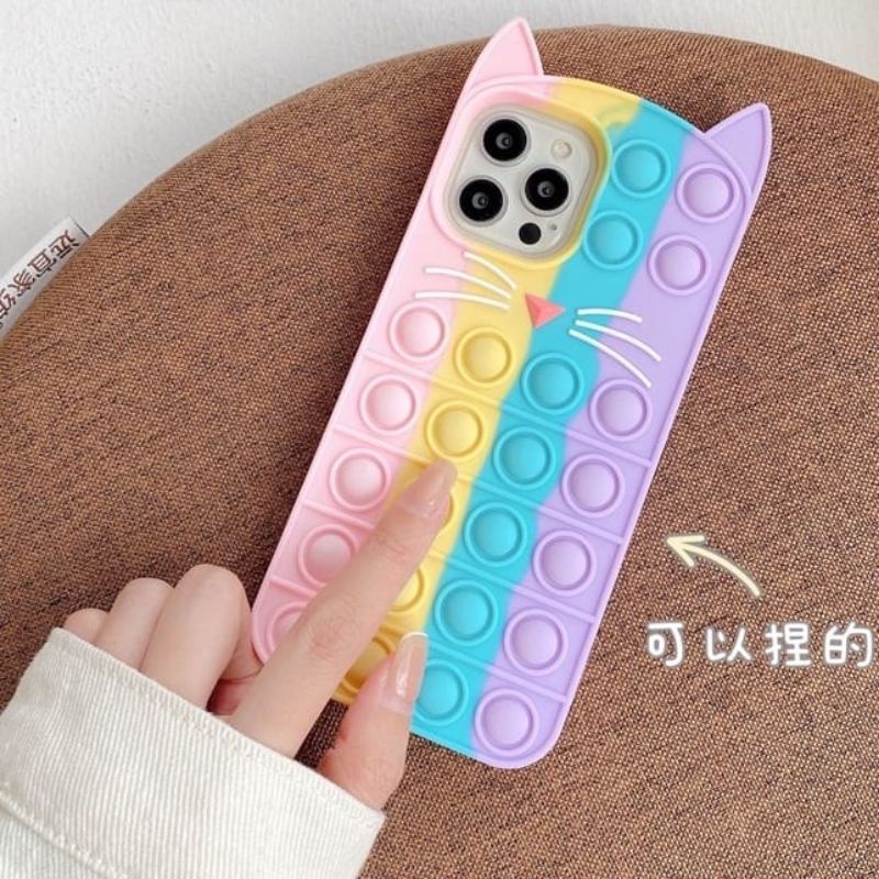 Case Pop It Cut Samsung A02S A03S A22 4G A32 4G Kesing Hp Softcase Pop It Kartun Rainbow Colour Warn