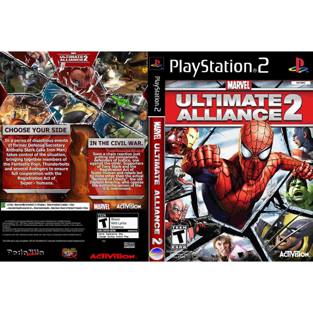 Kaset Ps2 Game Marvel Alliance