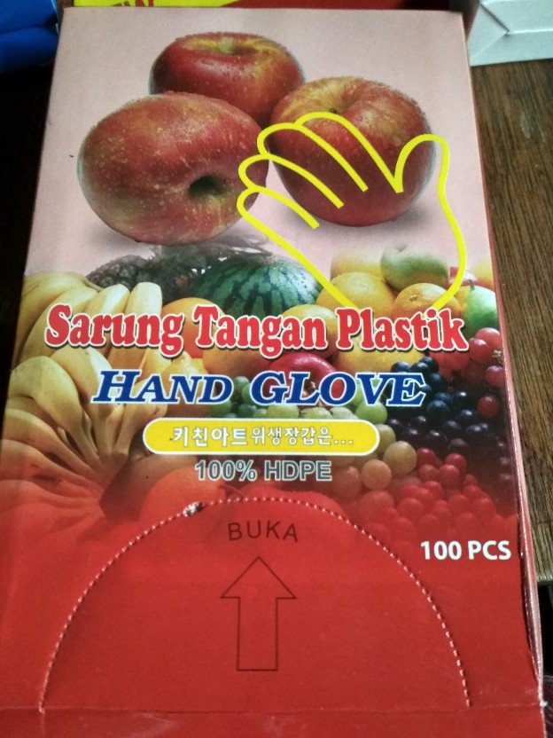 Sarung Tangan Plastik (isi 100 Lembar) / 50 Pasang