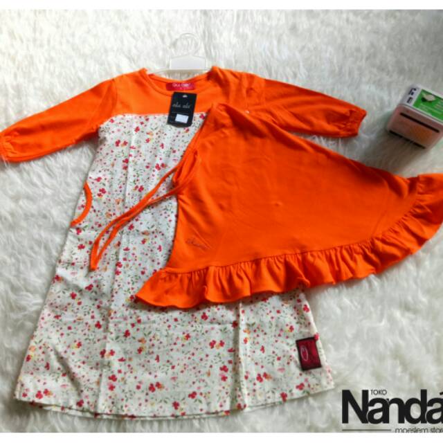 GAMIS ANAK OKA OKE + JILBAB sz 1-8