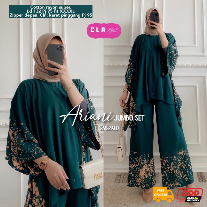 SEKAR - ARIANI JUMBO SET BY CLA HIJAB Setelan Wanita One Set Dress Maxy Terbaru Original