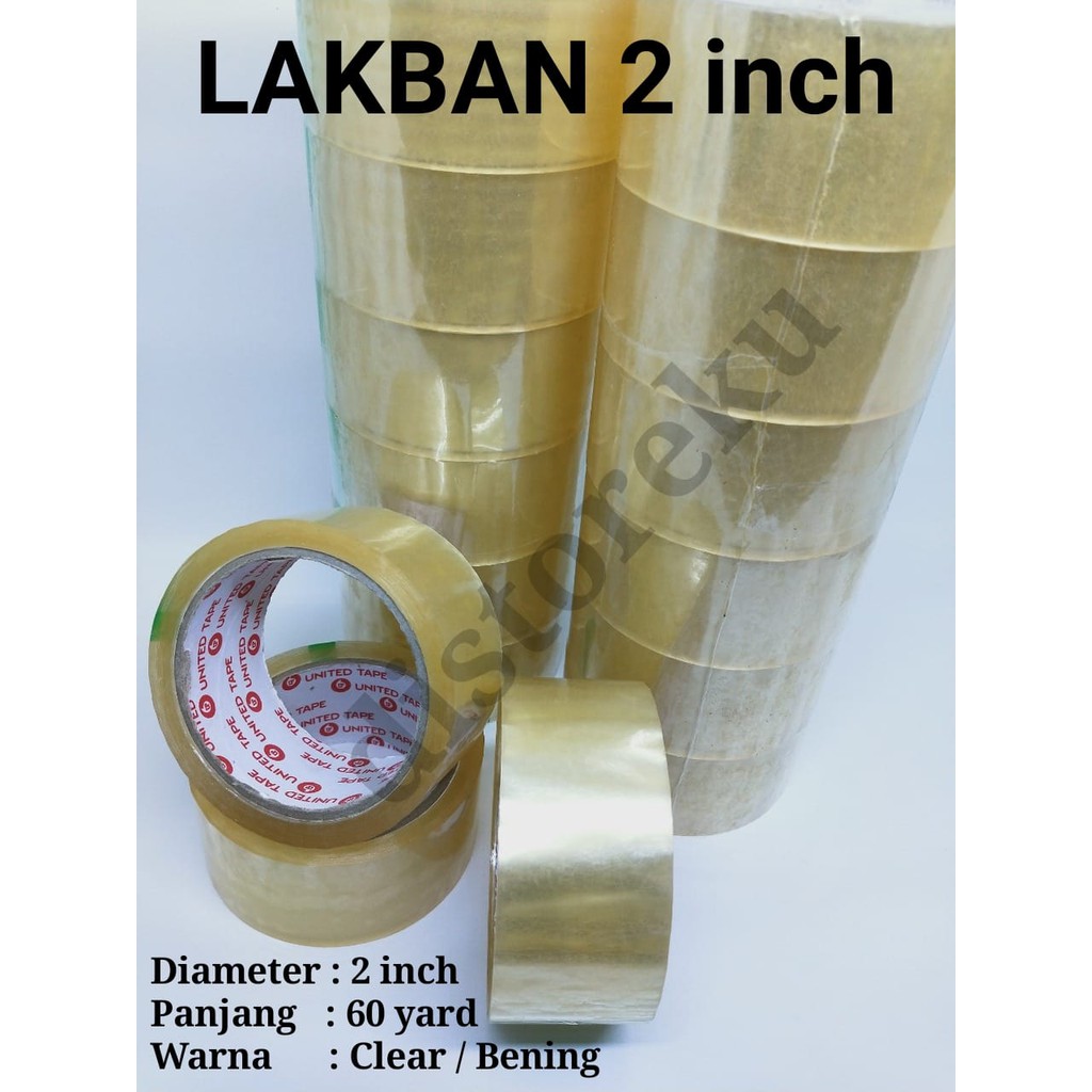 1pcs lakban bening / coklat 2inch kuat 60yard