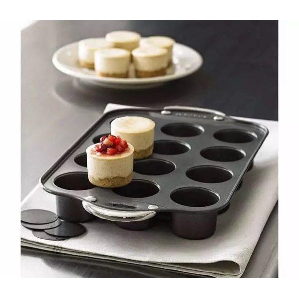 Loyang Kue / Loyang Pie Mini Cheese Cake Kue Roti Bulat Anti Lengket Bongkar Pasang