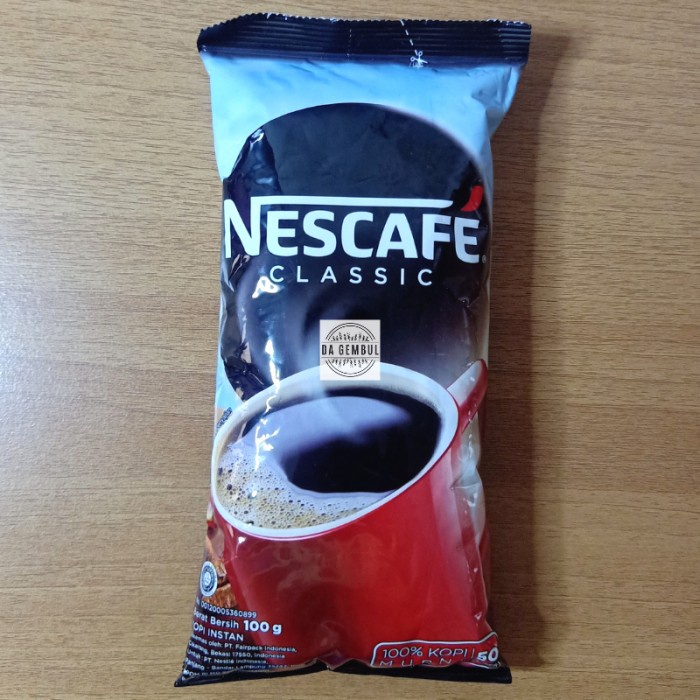 

(BISA COD) Nescafe Classic Bag 100g 100% Kopi Robusta