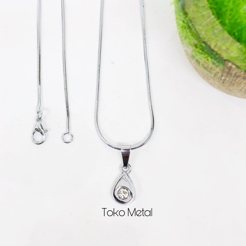 COD✔️KALUNG RHODIUM + LIONTIN TERBARU WARNA SILVER [TOKO METAL]