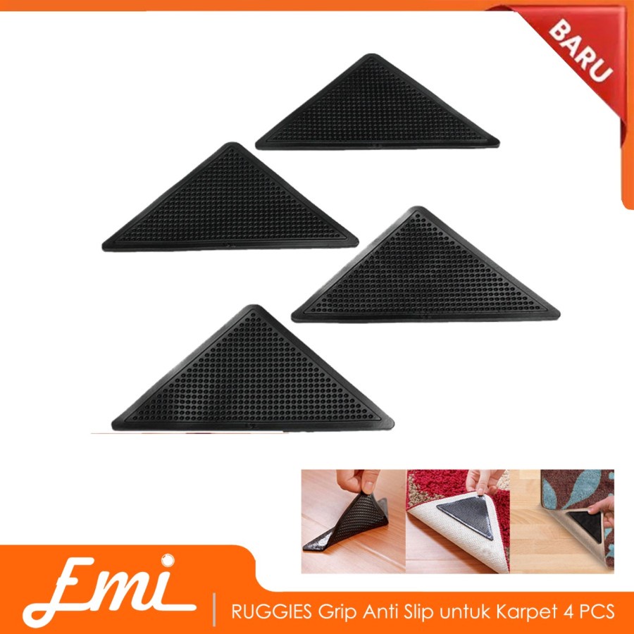 RUGGIES Grip Anti Slip untuk Karpet 4 PCS