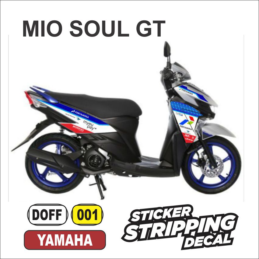 Sticker decal striping mio soul gt variasi mandalika soul gt packing aman