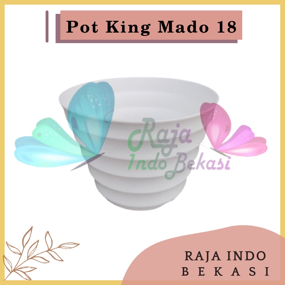 Pot King Mado 18 Putih Diameter 14,5 Cm By Garden Of Love Pot Plastik Murah Lucu Mirip Pot Tawon 15 18 21