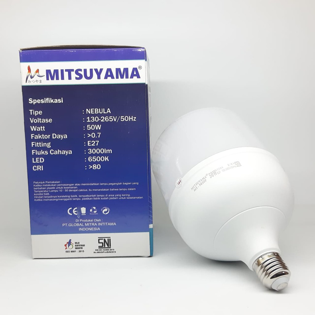 Bohlam Jumbo Super Terang Dan Hemat Energy 50 Watt Jenis LED Mitsuyama  MS-9850F