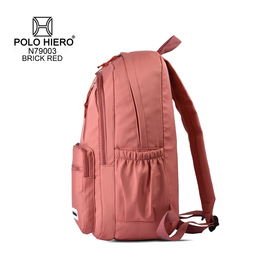 Tas Laptop Sekolah Polo Hiero N79003 Tas Ransel Wanita Tas Travelling Perempuan Free Gantungan Kunci