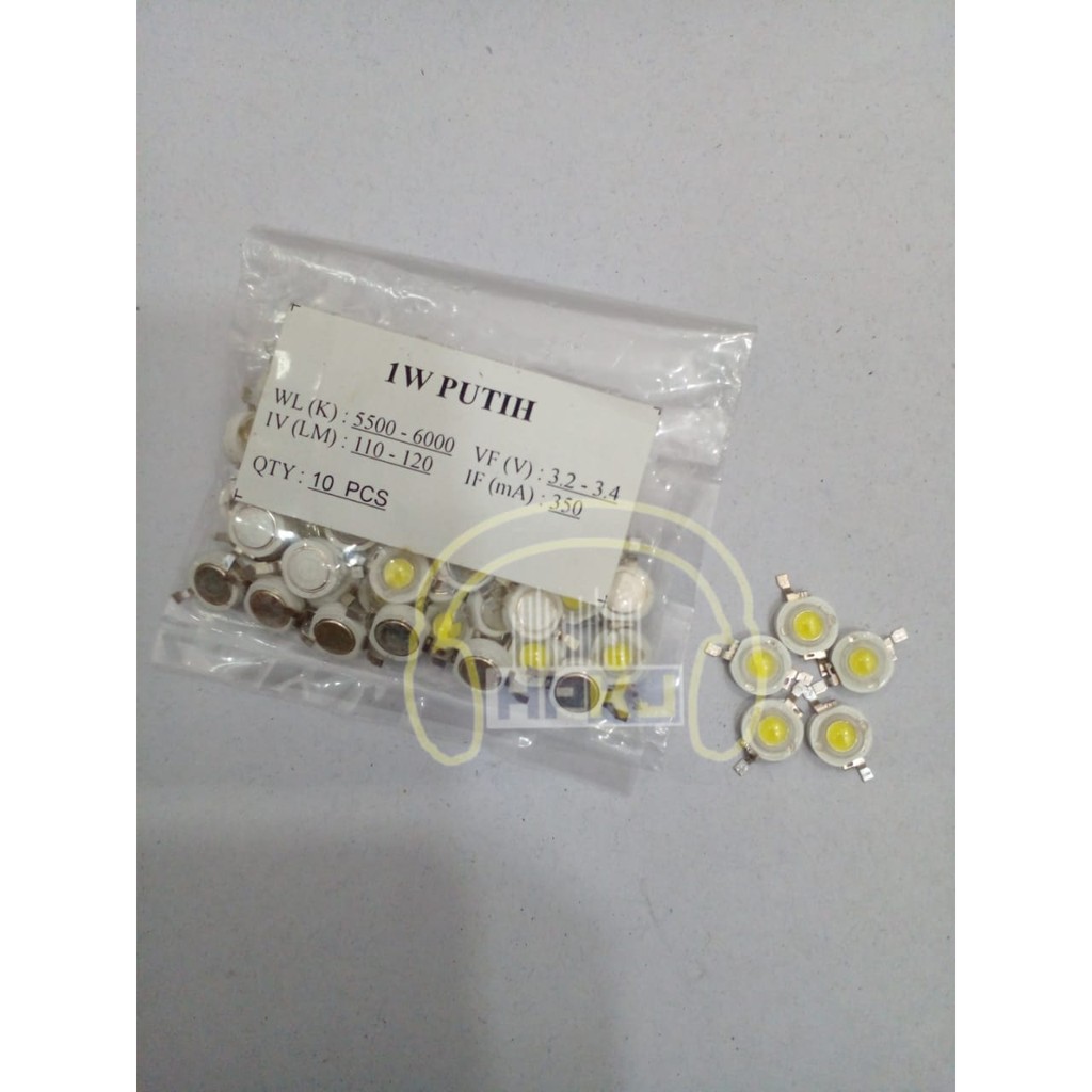 ( 10PCS )LED HPL 1 WATT PUTIH led hpl 1watt putih