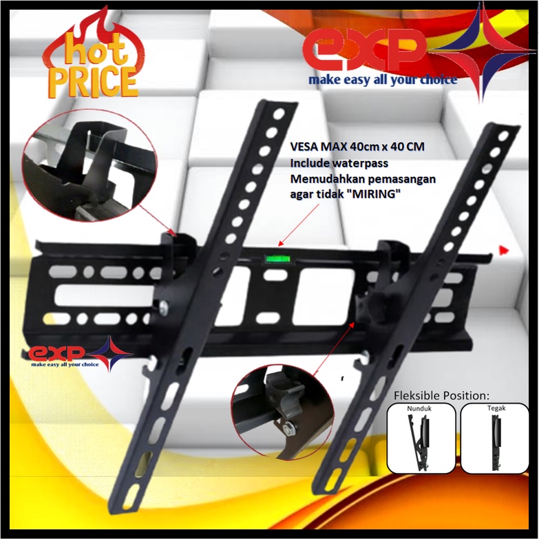 Garansi COCOK!! Bracket TV LG 42&quot; s/d 55&quot; Waterpas adjustable position