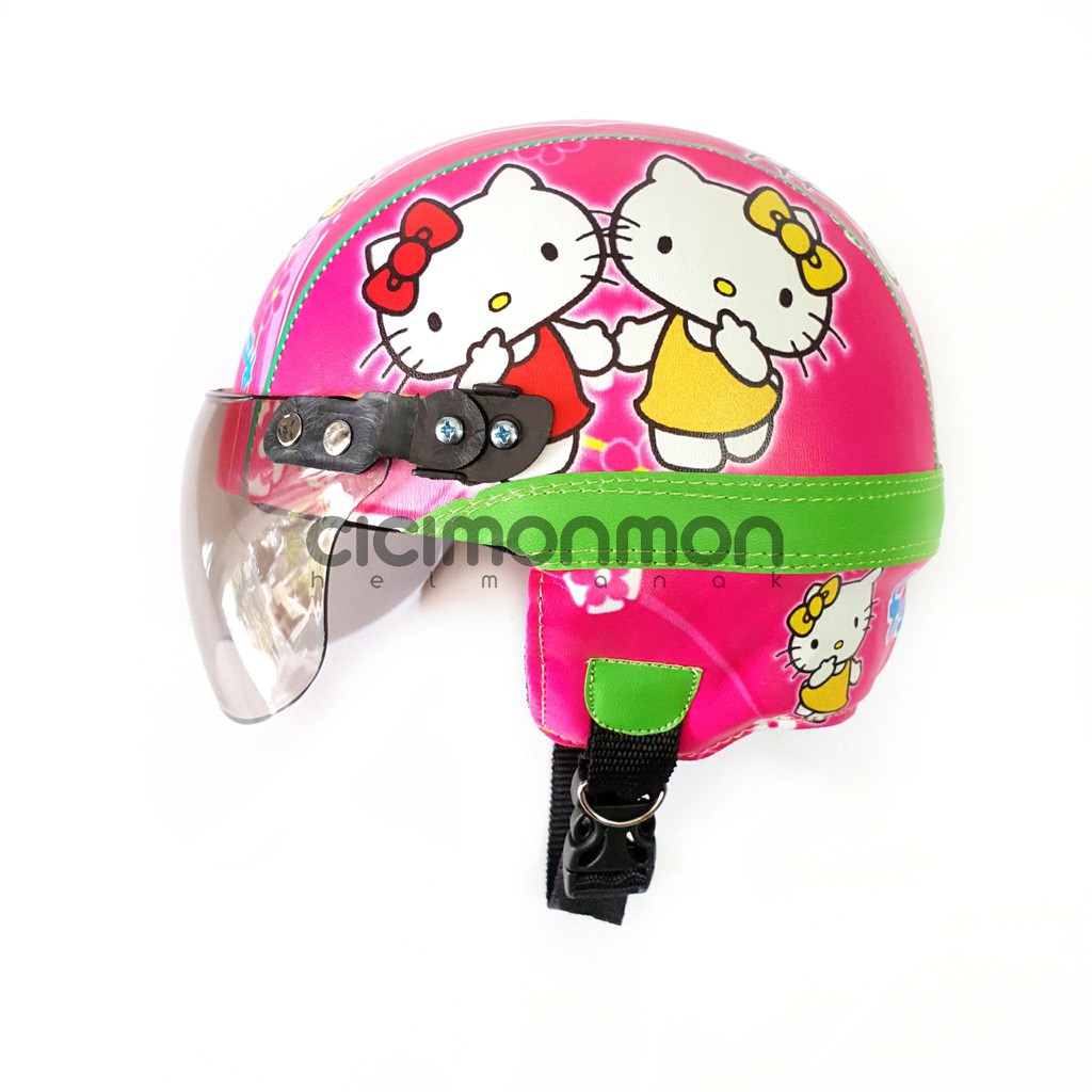 SPECIAL Helm Anak Retro Karakter Hello Kitty