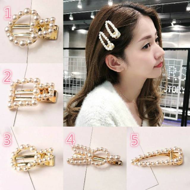 (Ready Lokal)Jepit Rambut Bobby Pin Mutiara ala Korea