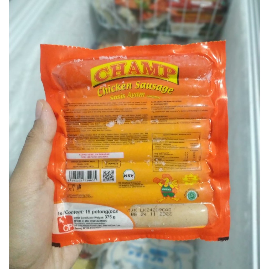 

Champ Sosis Ayam 375gr/Champ Chicken Sausage