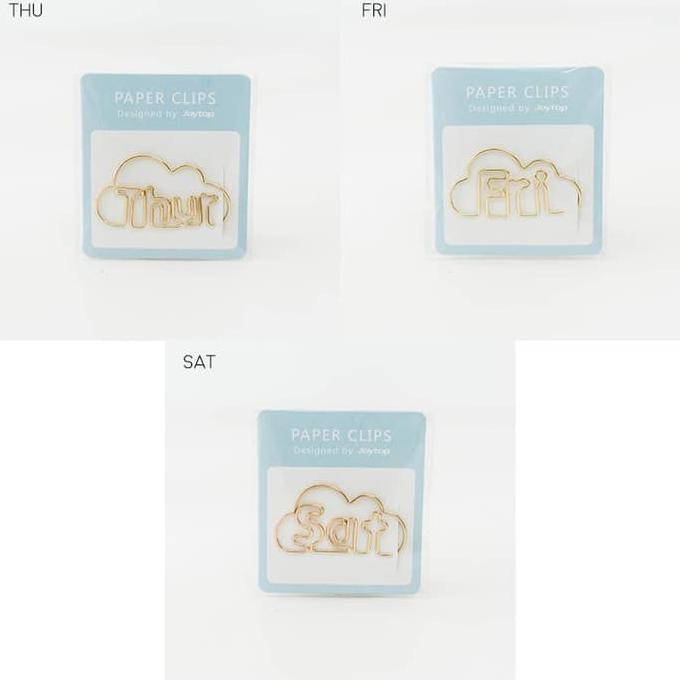 

BEST SELLER Days of the Week Deco Paper Clip Pembatas Kertas Halaman Buku Bentuk TERJAMIN