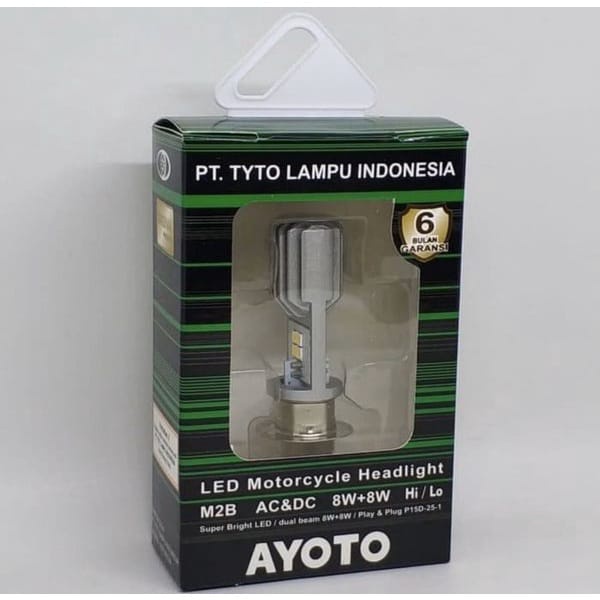 LAMPU DEPAN LED  MODEL AYOTO M2B AC DC BEBEK MATIC / LAMPU H6