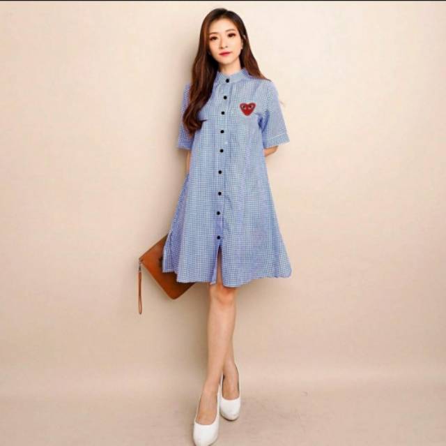 { THABI } HN TUNIK GARCON KOTAK / KEMEJA TUNIK WANITA / KEMEJA TUNIK / TUNIK WANITA JUMBO / BAJU TUN