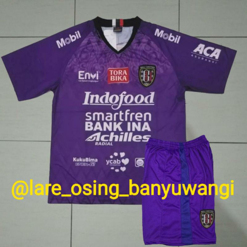 SETELAN DEWASA BALI UNITED GK 2019 HOME KIPER UNGU JERSEY CELANA LIGA 1 PRINTING LOKAL