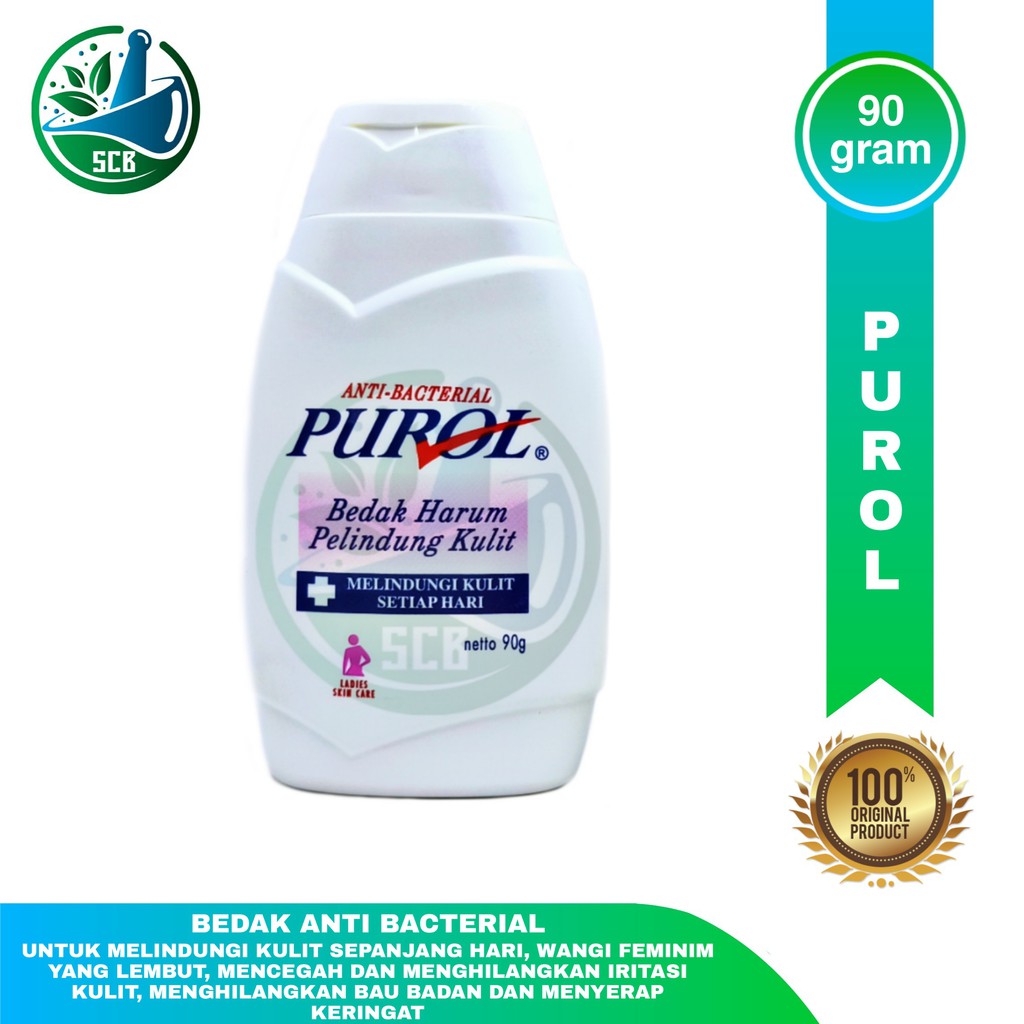 Purol Pink Anti Bacteri 90g ( Bedak Harum Pelindung Kulit )