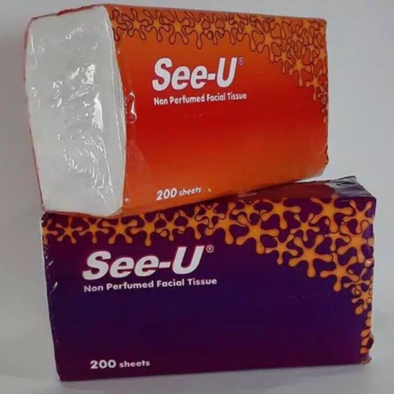 SEE-U Tissue Wajah Soft Pack 200 Sheets (Buy 1 Get 1 Free) tisu / tissue wajah / Promo harga termuah