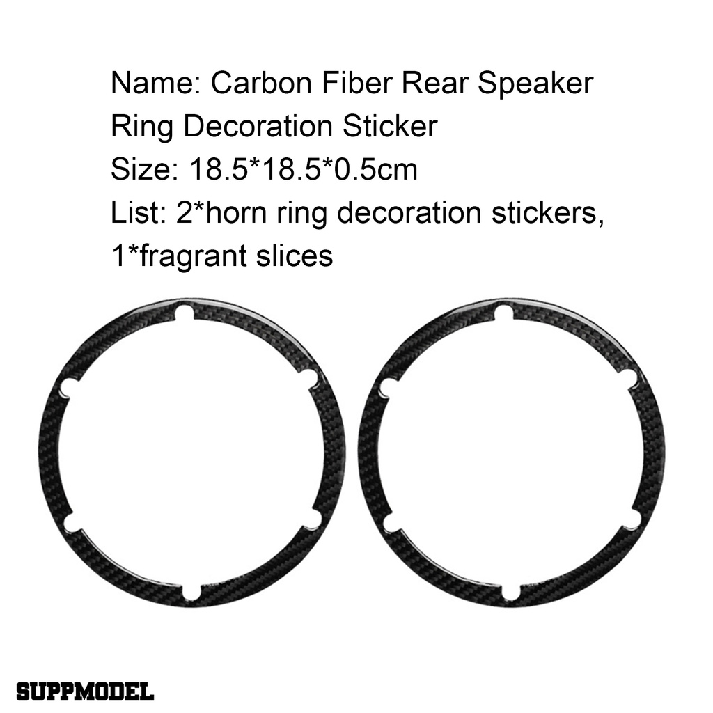 Smodel 2 Pcs Sticker Dekorasi Stir Mobil Nissan 06-09 / 350z Bahan Serat Karbon Anti Air