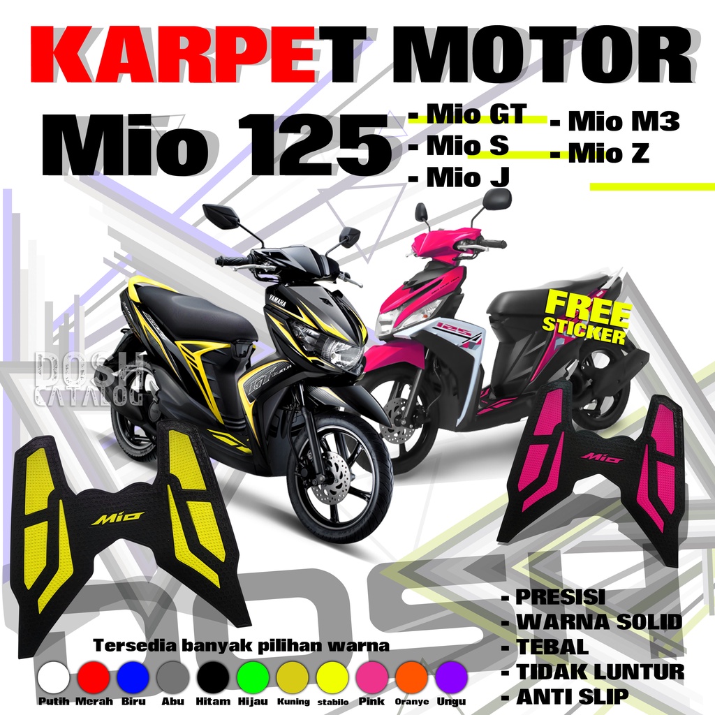 KARPET KESET PIJAKAN KAKI YAMAHA MIO SPORTY MIO SOUL MIO LAMA Bahan Tebal