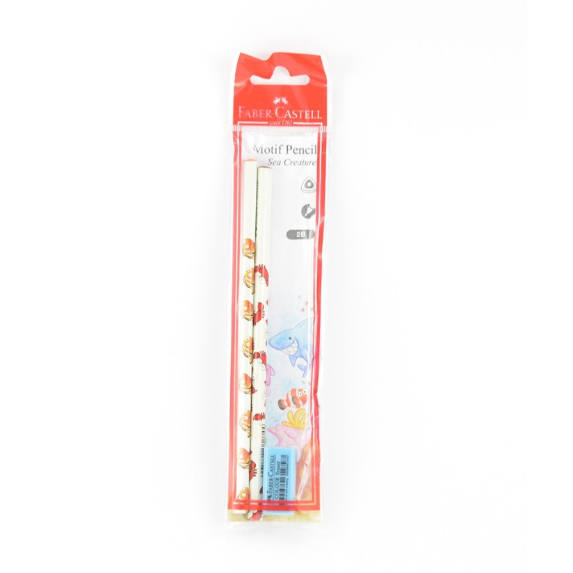 

Pensil Motif Sea 2B Faber Castell Bundling Penghapus