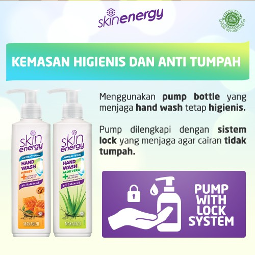 Makarizo Skin Energy Anti Bacterial Hand Wash Honey 250 mL / Sabun Cuci Tangan / Sabun Collagen-6