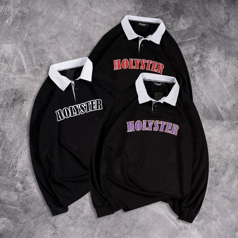 PLAIN KAOS RUGBY DISTRO LENGAN PANJANG MOTIF HOLYSTER