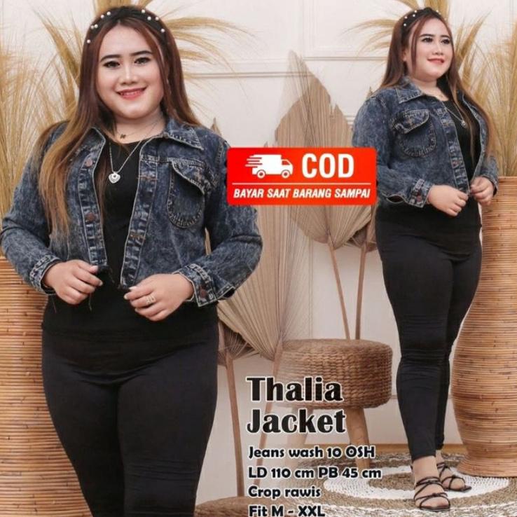 Muraaaahh.. JAKET JEANS CROP OVERSIZE/ JAKET JEANS CROP JUMBO/JAKET JEANS JUMBO WANITA/JAKET CROP RA
