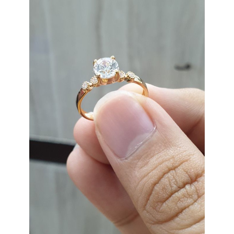 cincin soliter emas 700/22k polos simple ukuran 17