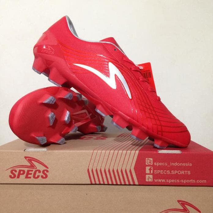 Bhanu Sepatu Bola Specs Accelerator Infinity 19 FG Red Silver 100900 Ori