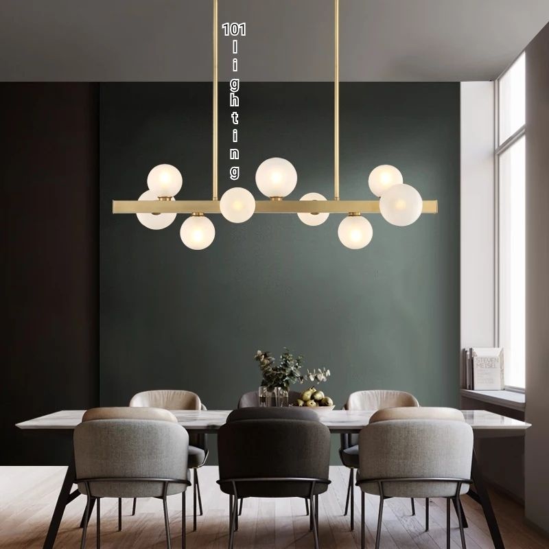 lampu gantung led minimalis modern ruang makan 207-9 lampu